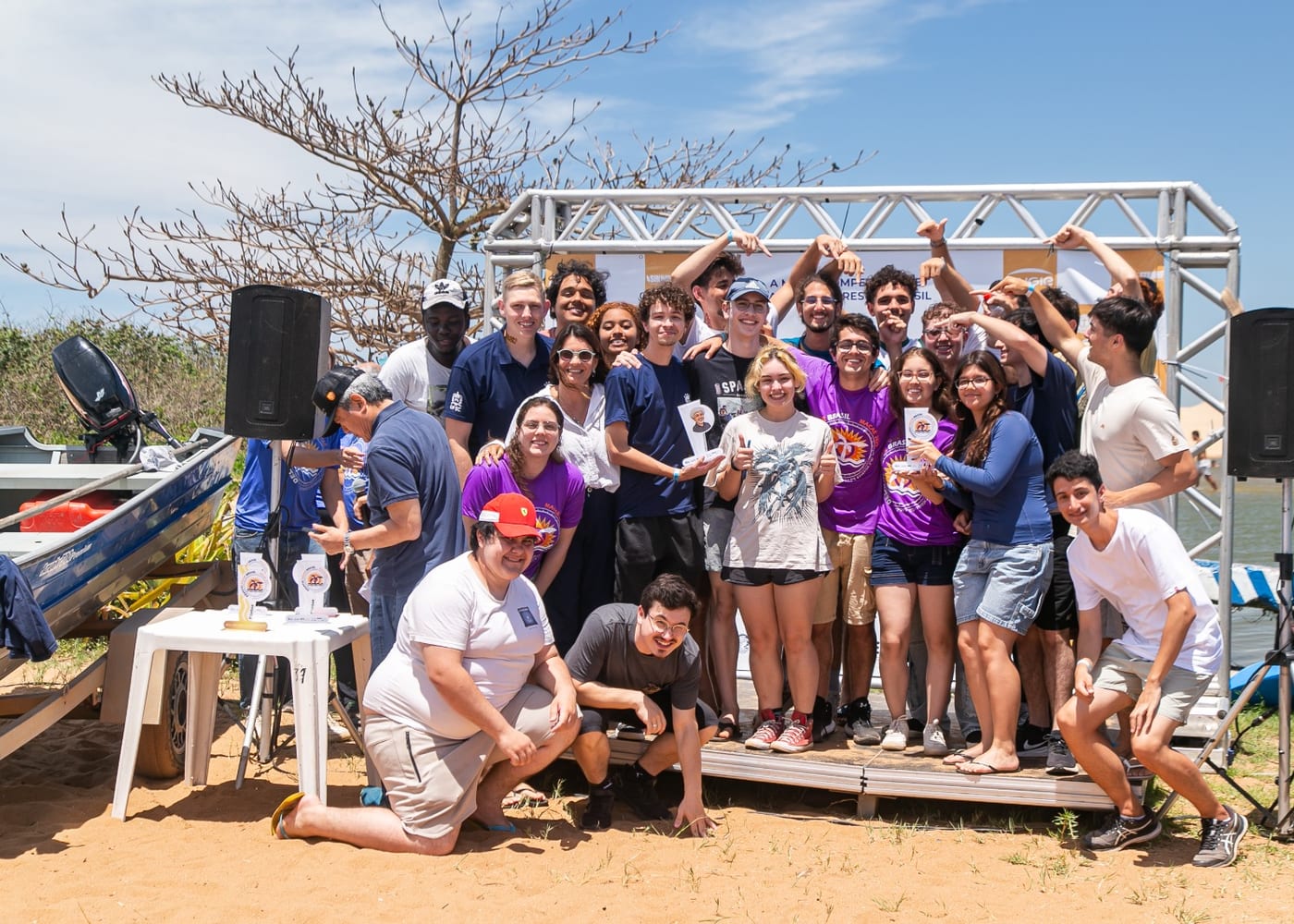 Comemoração da equipe Vento Sul